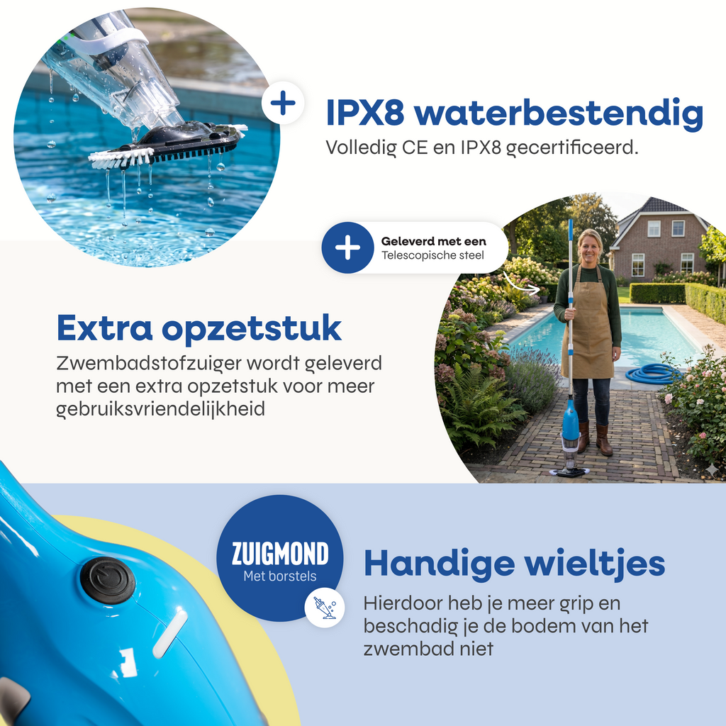 Draadloze Elektrische Spa en zwembadstofzuiger